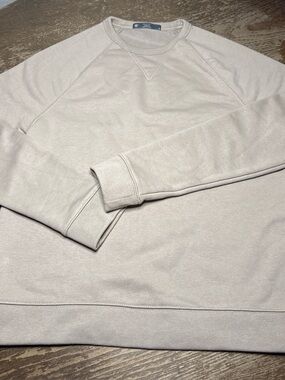 Men's Long-Sleeve Crewneck Sweatshirt in Light Beige